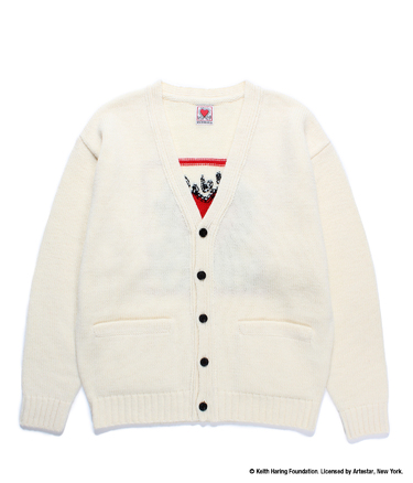 KEITH HARING / JACQUARD KNIT CARDIGAN