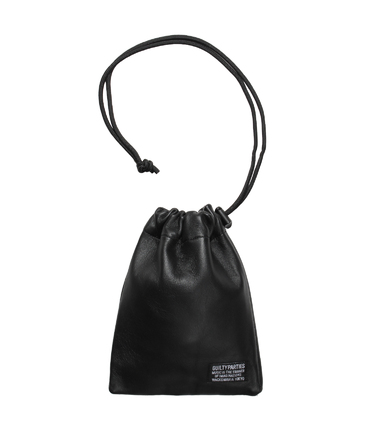 SHEEP LEATHER DRAWSTRING BAG