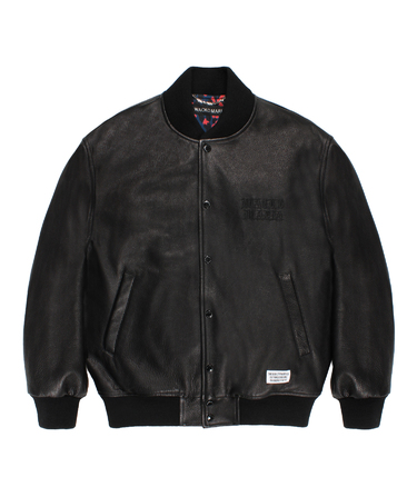LEATHER VARSITY JACKET