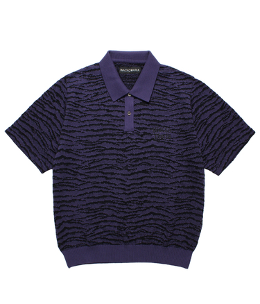 TIGER JACQUARD KNIT POLO SHIRT