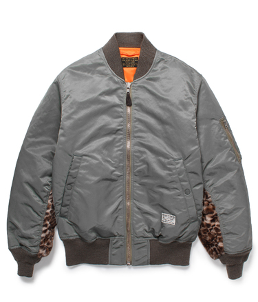 LEOPARD FAUX FUR MA-1 FLIGHT JACKET