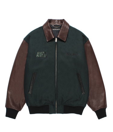 LEATHER VARSITY JACKET