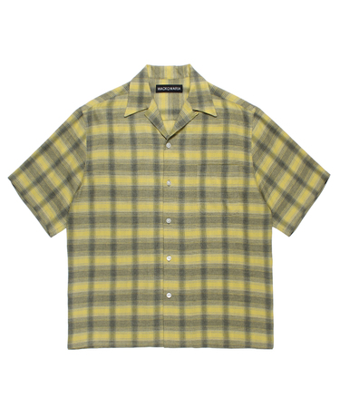 OMBRE CHECK OPEN COLLAR SHIRT