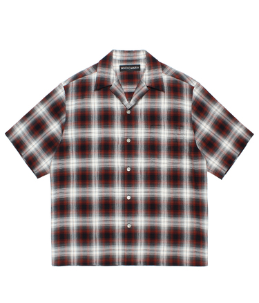 OMBRE CHECK OPEN COLLAR SHIRT