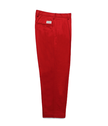 DOUBLE PLEATED CHINO TROUSERS