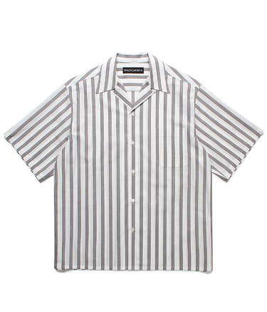 STRIPED OPEN COLLAR SHIRT