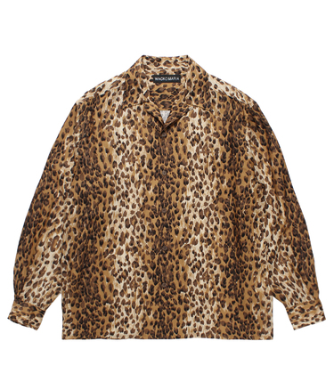 LEOPARD OPEN COLLAR SHIRT