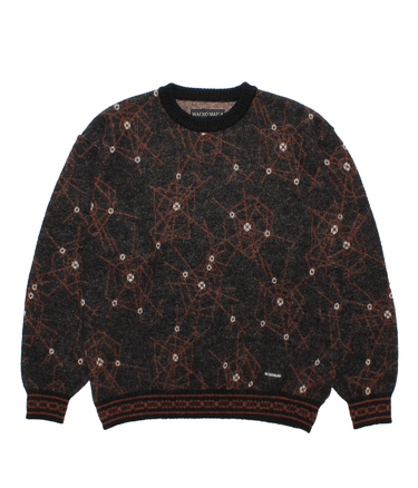 JACQUARD MOHAIR KNIT SWEATER