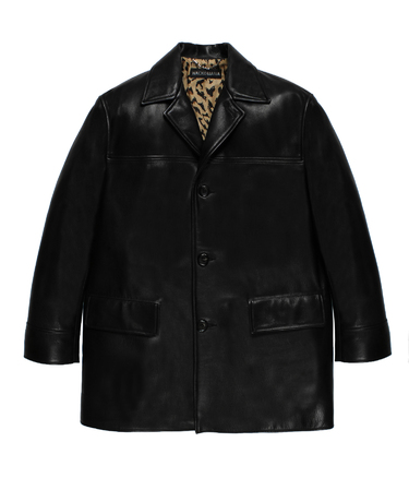 LEATHER CAR COAT
