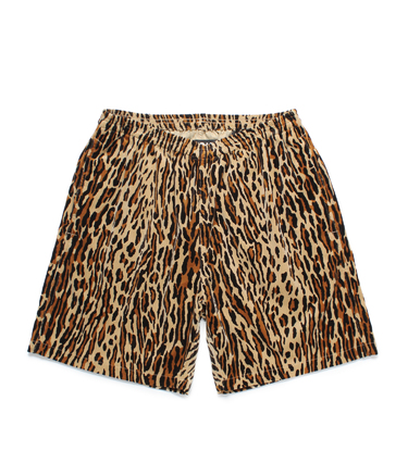 LEOPARD VELVETEEN BOARD SHORTS