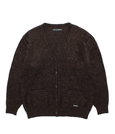 MULTI-COLOR MOHAIR KNIT CARDIGAN