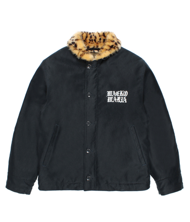LEOPARD FAUX FUR N-1 DECK JACKET