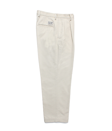 DOUBLE PLEATED CHINO TROUSERS