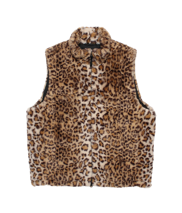 WILD THINGS / LEOPARD FAUX FUR HAPPY VEST