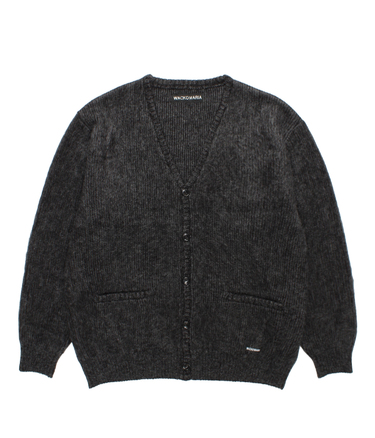 MULTI-COLOR MOHAIR KNIT CARDIGAN
