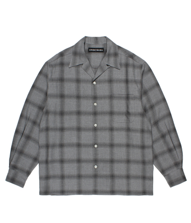 OMBRE CHECK OPEN COLLAR SHIRT