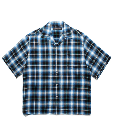 CHECK OPEN COLLAR SHIRT
