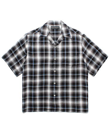 CHECK OPEN COLLAR SHIRT