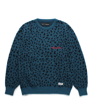 LEOPARD MOHAIR KNIT JACQUARD SWEATER