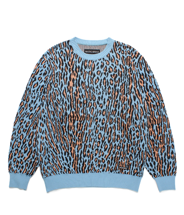 LEOPARD JACQUARD KNIT SWEATER