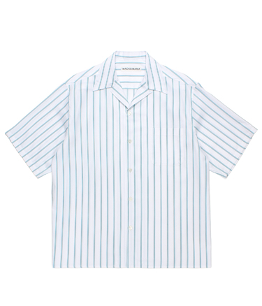 BEZ TEKSTIL / STRIPED OPEN COLLAR SHIRT