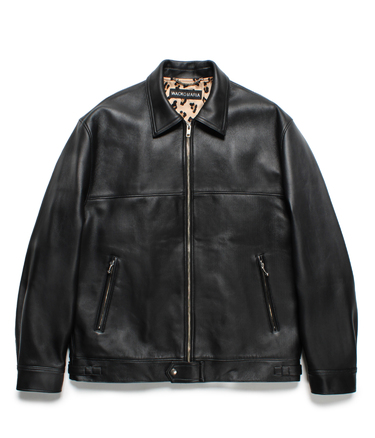 LEATHER SINGLE RIDERS JACKET